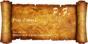 Pop Fanni névjegykártya